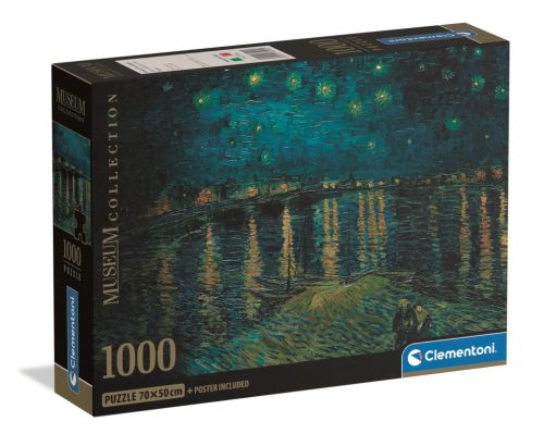 Művészet Starry Night Over the Rhône 1000 db-os Compact puzzle Clementoni