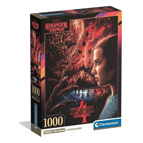 Stranger Things Eleven vs. Vecna 1000 db-os Compact puzzle Clementoni