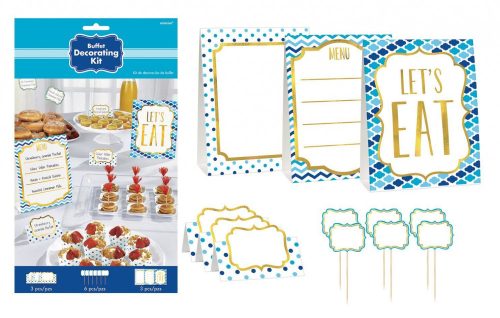 Asztali Blue mini dekoráció szett 12 db-os