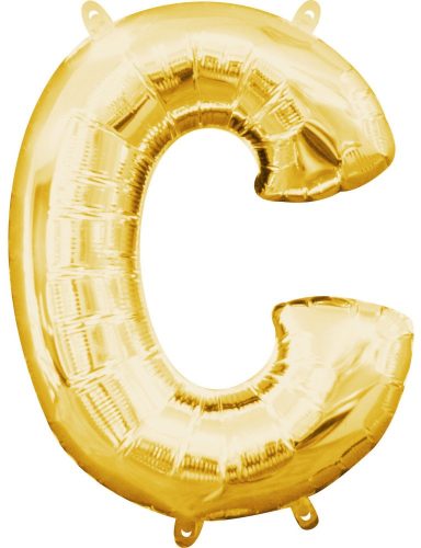 Arany Gold mini C betű fólia lufi 33 cm