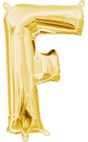 Arany Gold mini F betű fólia lufi 33 cm