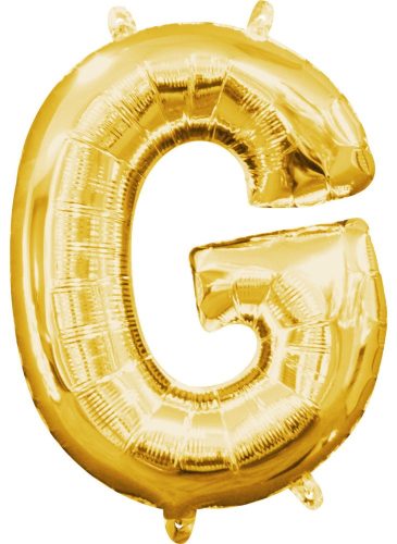 Arany Gold mini G betű fólia lufi 33 cm