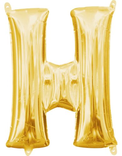 Arany Gold mini H betű fólia lufi 33 cm