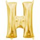 Arany Gold mini H betű fólia lufi 33 cm