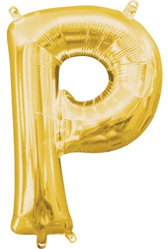 Arany Gold mini P betű fólia lufi 33 cm