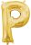Arany Gold mini P betű fólia lufi 33 cm