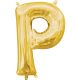 Arany Gold mini P betű fólia lufi 33 cm