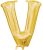 Arany Gold mini V betű fólia lufi 33 cm