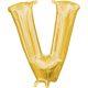 Arany Gold mini V betű fólia lufi 33 cm