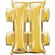 Arany Gold mini fólia lufi hashtag ikon 33 cm