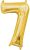 Arany Gold mini szám fólia lufi 7-es 40 cm