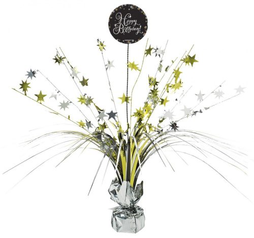 Happy Birthday Gold Star asztaldísz