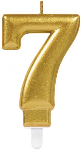 Arany Gold számgyertya, tortagyertya 7-es