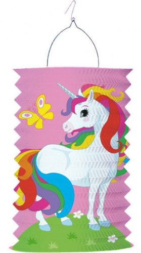 Unikornis Pink lampion 28 cm