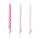 Rózsaszín Hot Pink tortagyertya, 10 db-os gyertya szett