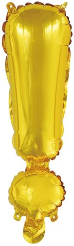 Arany Gold ! betű fólia lufi, 43 cm