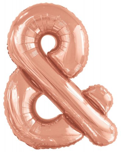 Színes Rose Gold & betű fólia lufi 108 cm
