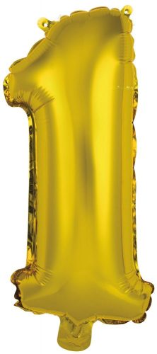 Arany Gold 1-es szám fólia lufi 41 cm