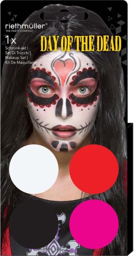 Day of the Dead Halloween arcfesték, smink szett