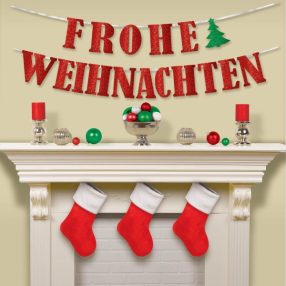 Frohe Weihnachten Red papír felirat 365 cm
