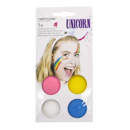 Unikornis Halloween arcfesték, smink szett