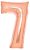 Színes Rose Gold 7-es szám fólia lufi 66 cm