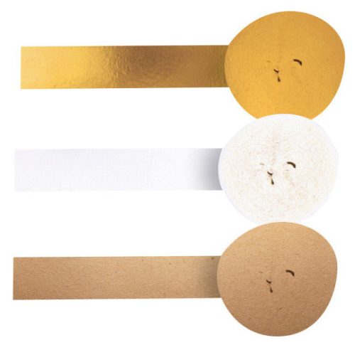 Esküvői Gold krepp papír 3 db-os