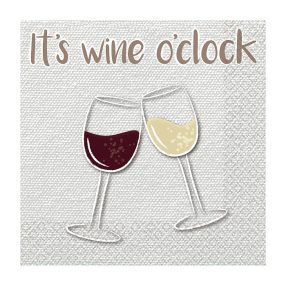   It's wine o'clock Cheers szalvéta 16 db-os 33x33 cm