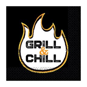 Grill & Chill Black szalvéta 16 db-os 33x33 cm