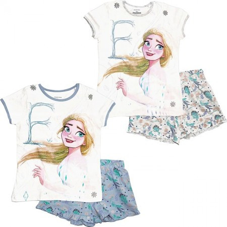 Disney Jégvarázs Elsa Smile gyerek rövid pizsama 4 - 9 év / 104 - 134 cm