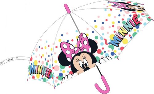 Disney Minnie Dots gyerek félautomata átlátszó esernyő Ø74 cm