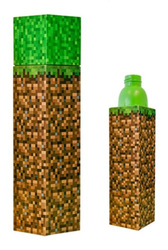 Minecraft Block műanyag kulacs csavaros kupakkal 650 ml