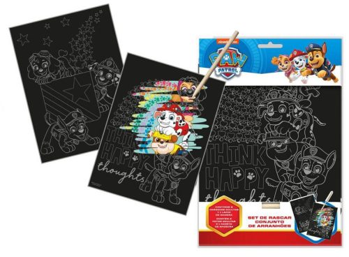 Mancs Őrjárat Happy scratch képkarcoló készlet