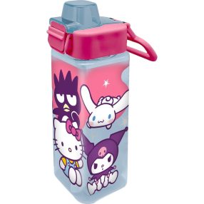   Hello Kitty Friends square műanyag szívószálas kulacs 500 ml