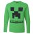 Minecraft Creeper Green gyerek hosszú ujjú póló, felső 6 - 12 év / 116 - 152 cm