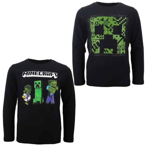 Minecraft Dark gyerek hosszú ujjú póló, felső 8 - 12 év / 128 - 152 cm