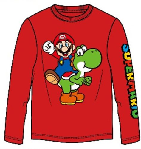 Super Mario Yoshi gyerek hosszú ujjú póló, felső 6 - 12 év / 116 - 152 cm