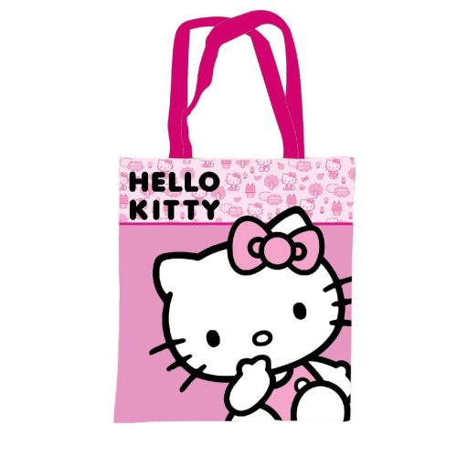 Hello Kitty Pink vászontáska, bevásárlótáska 44 cm