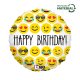 Happy Birthday Emoji fólia lufi 46 cm