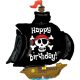 Happy Birthday Pirate Ship fólia lufi 117 cm