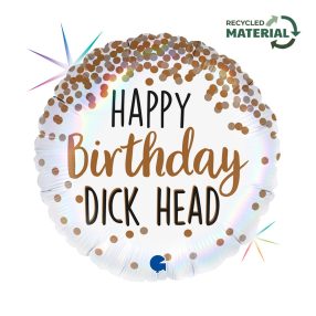 Happy Birthday Dick Head fólia lufi 46 cm