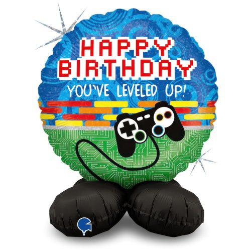 Happy Birthday Controller fólia lufi talppal 41 cm