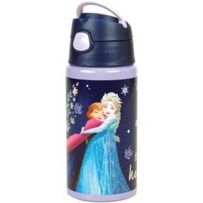   Disney Jégvarázs Together alumínium szívószálas kulacs akasztóval 500 ml