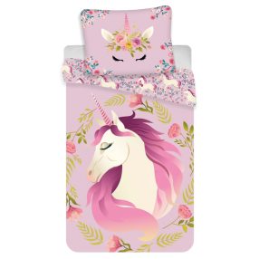 Unikornis Flowers ágyneműhuzat 140×200cm, 70×90 cm