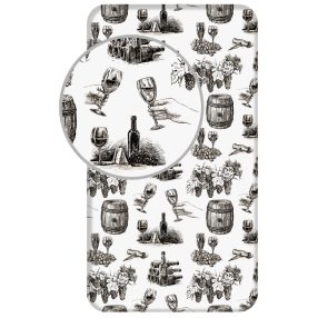 Bor Glass gumis lepedő 90x200 cm