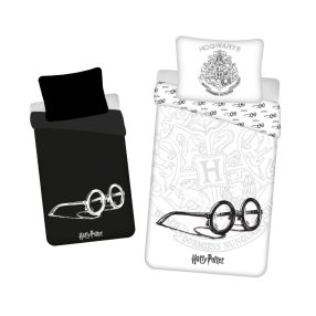   Harry Potter Glasses Sötétben világító ágyneműhuzat 140×200cm, 70×90 cm