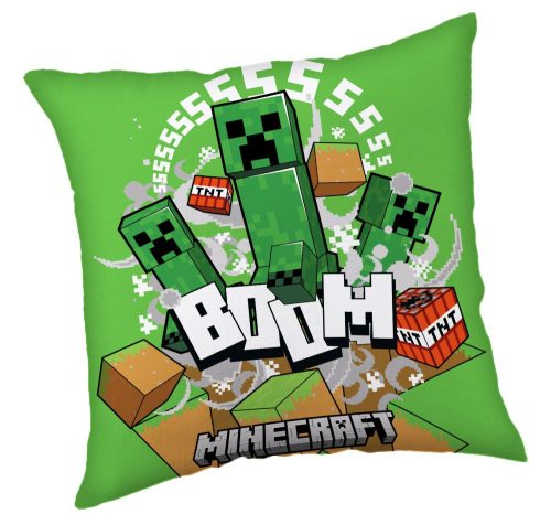 Minecraft Creeper Boom párna, díszpárna 40 x 40 cm