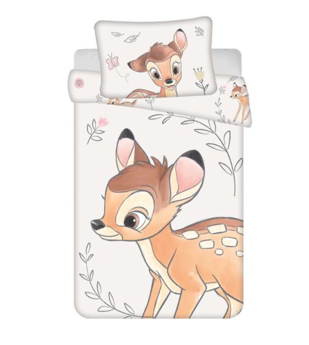 Disney Bambi Beige gyerek, ovis ágyneműhuzat 100×135cm, 40×60 cm