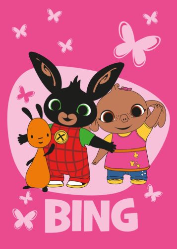 Bing Pink Butterflies polár takaró 100x150cm