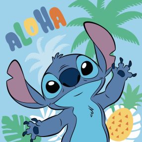   Disney Lilo és Stitch, A csillagkutya Ananas kéztörlő, arctörlő, törölköző 30x30cm